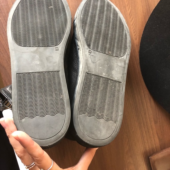 Wings + Horns Leather Black High Top Sneakers - Picture 4 of 5